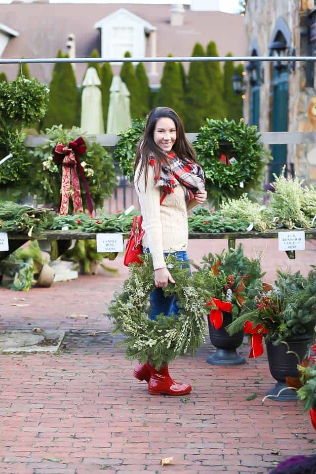 Lifestyle | Trees | Hunter Boots | Wreaths | Christmas | J.Crew | A Holiday Weekend featured by top Boston lifestyle blog Sunny Coastlines