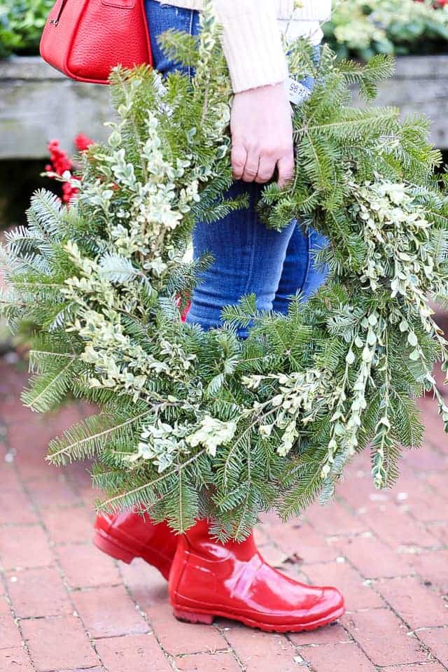 Lifestyle | Trees | Hunter Boots | Wreaths | Christmas | J.Crew | A Holiday Weekend featured by top Boston lifestyle blog Sunny Coastlines