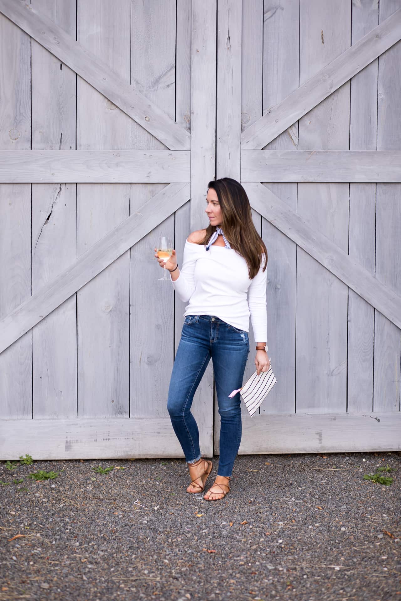 Off the Shoulder Tops, Wine, and a Farm