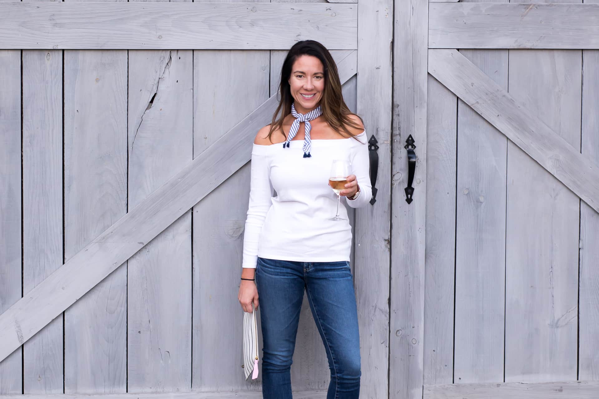 Off the Shoulder Tops, Wine, and a Farm