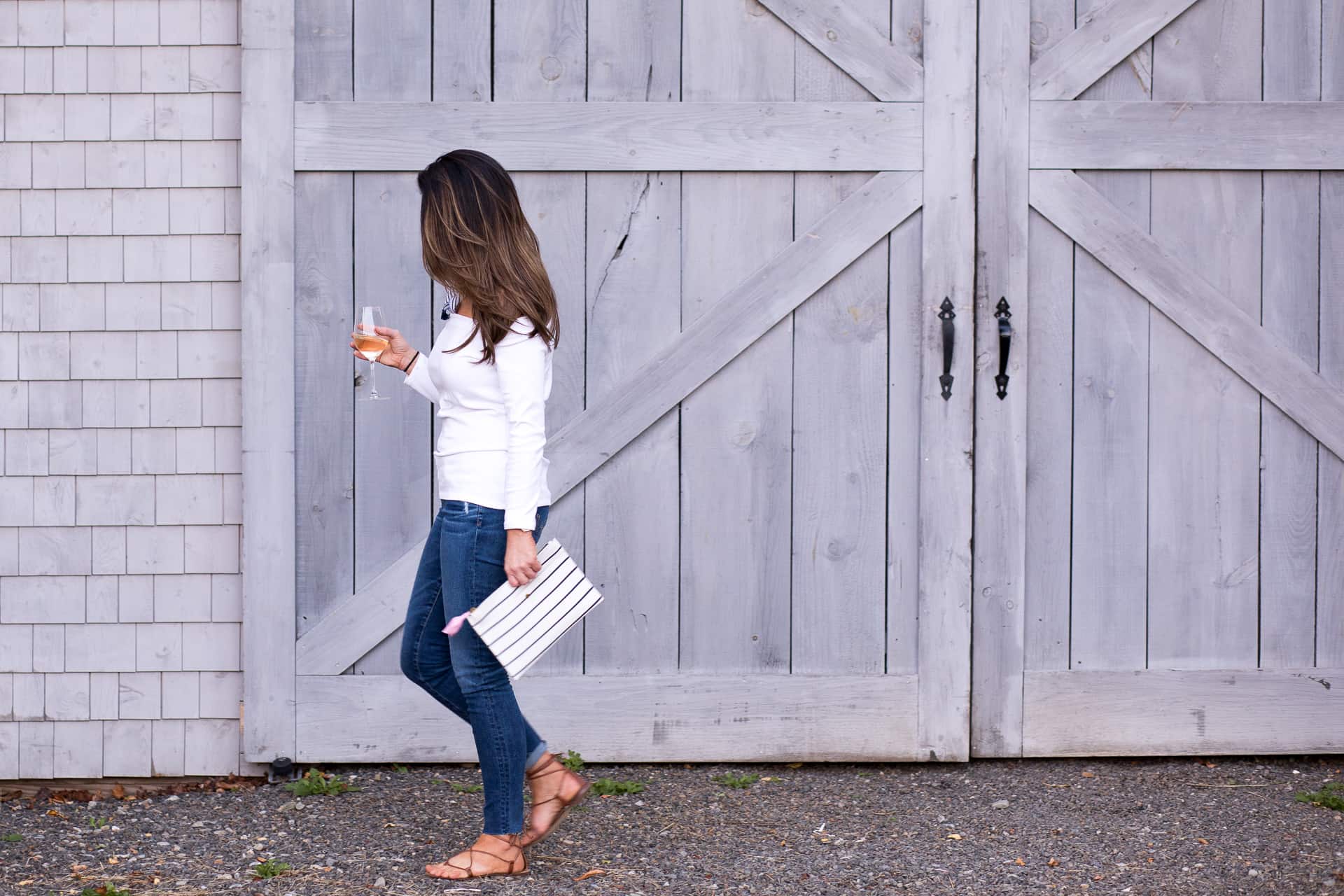 Off the Shoulder Tops, Wine, and a Farm