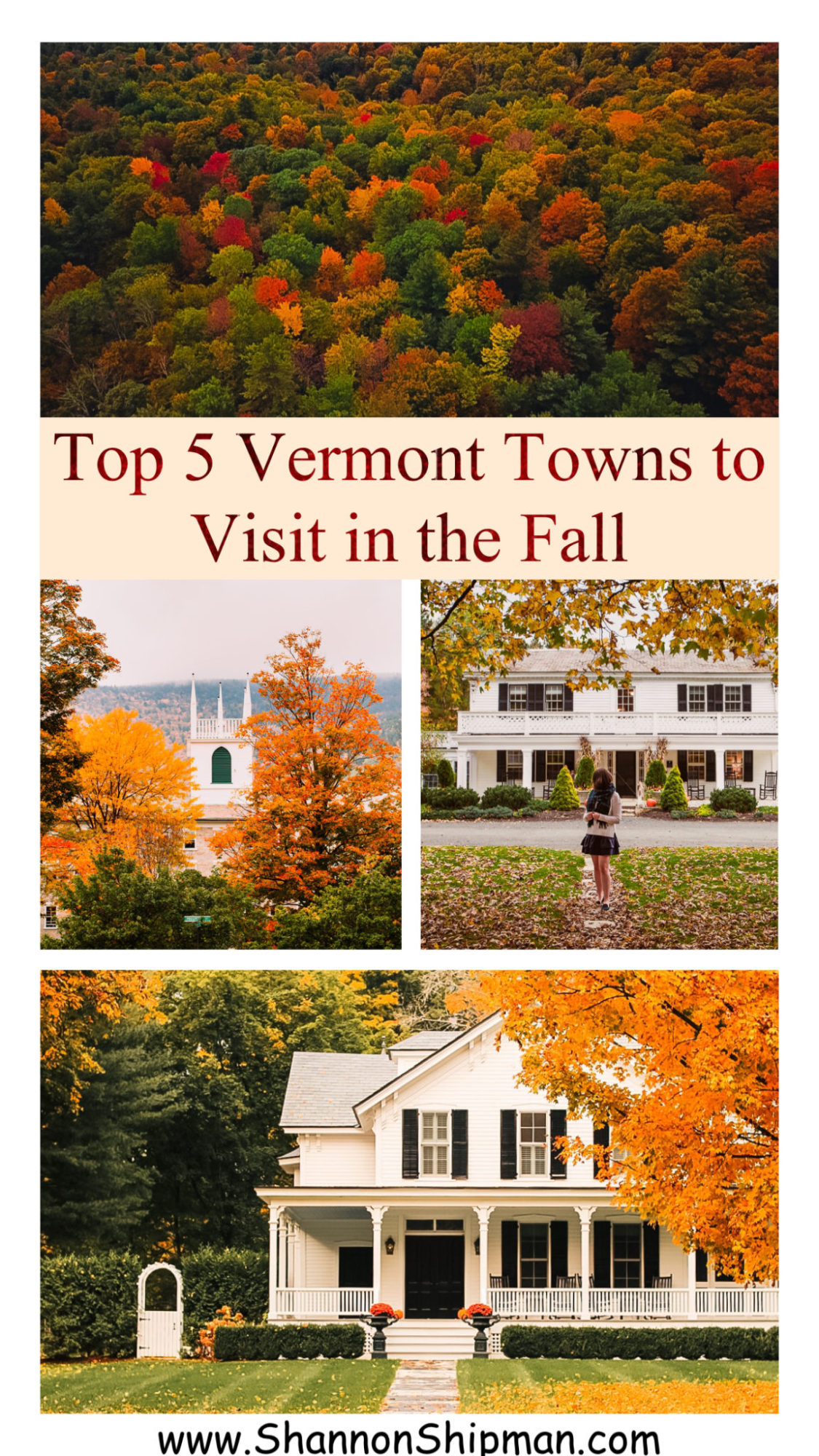 Top 5 Best Vermont Towns to Visit in the Fall featured by top New England travel blogger, Shannon Shipman