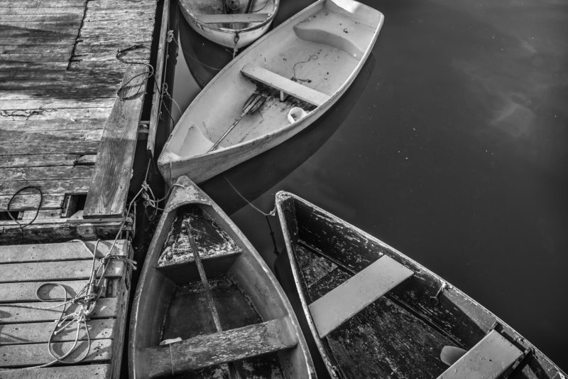 Fine Art New England Print featured by top fine art photographer, Shannon Shipman: image of Maine dinghies