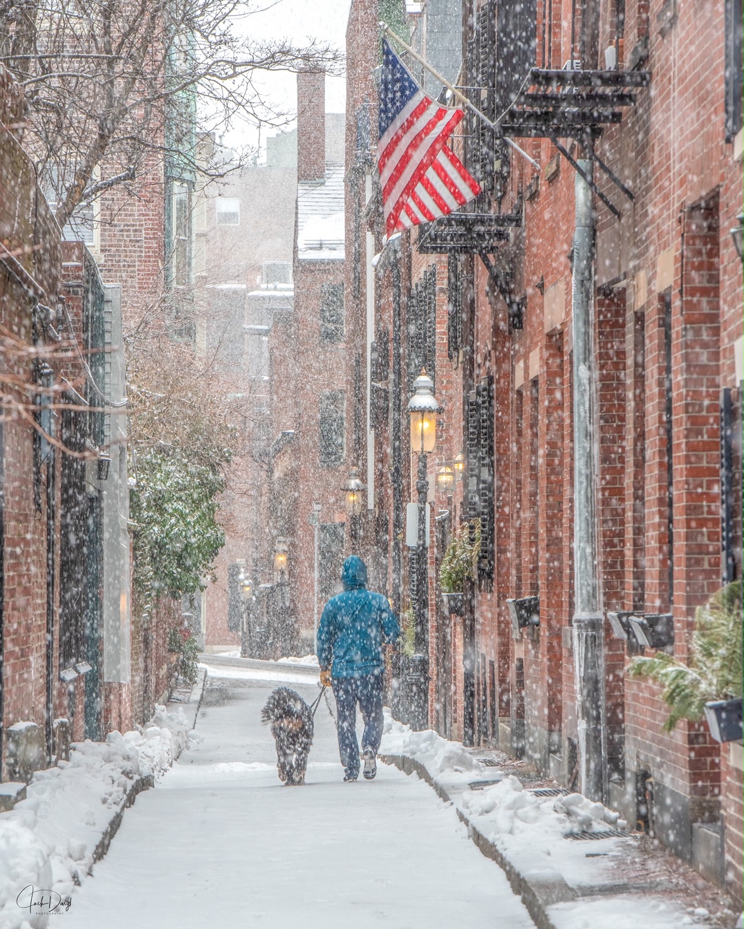 Photograph of Beacon Hill, Boston in Snow