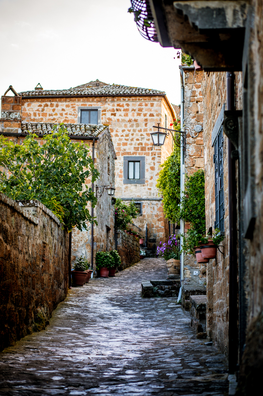 Garden Inspiration: Garden Ideas From Tuscany | Tuscany Garden Ideas by popular New England travel blogger, Shannon Shipman: image of a Tuscan village alley way. 
