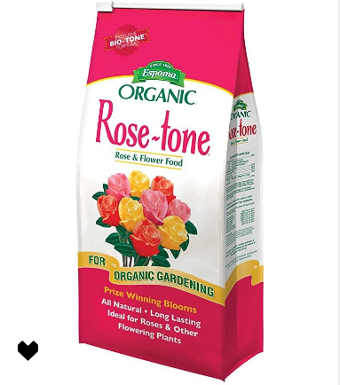 Garden Tools List by popular New England blogger, Shannon Shipman: image of a bag of Organic rose-tone plant food. 